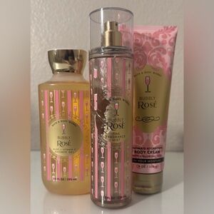 Bath & Body Works Bubbly Rose Body Mist, Body Wash and Lotion
